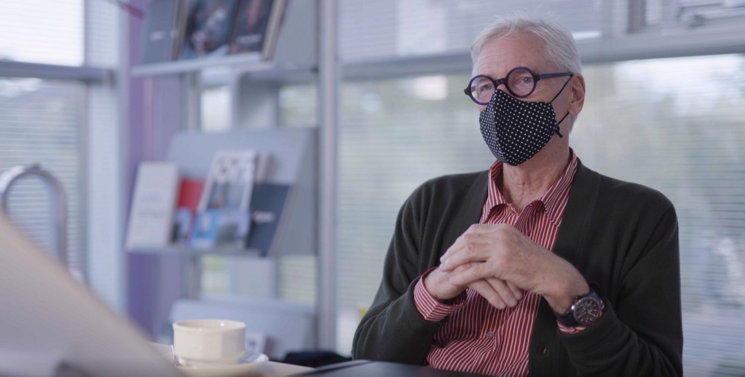 James Dyson in the office
